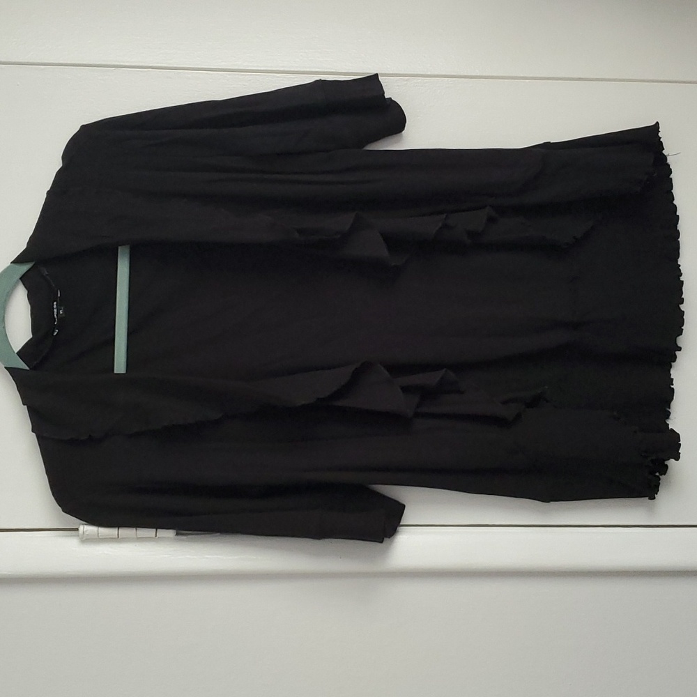Express Black Ruffle Cardigan